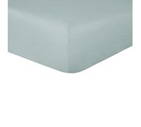 Sleepdown Drap-Housse 100% Pur Coton - Chaud, Confortable, Respirant, Super Doux, avec Poches très Profondes de 32 cm - Vert Sauge - Simple - 5056557501144