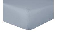 Sleepdown Drap-Housse 100% Pur Coton - Chaud, Confortable, Respirant, Super Doux, avec Poches très Profondes de 32 cm - Gris - 2 Places, 5056557501069