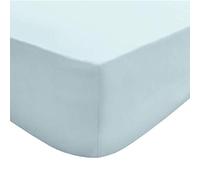 Sleepdown Drap-Housse Bleu uni Infroissable en Polycoton Percale 180 Fils Facile d'entretien avec Poche de 25 cm de Profondeur - Super King Size