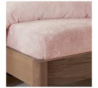 Sleepdown Drap-Housse en Polaire Unie, Chaude, Confortable et Super Douce - King Size - Rose pâle