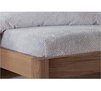 Sleepdown Drap-Housse en Polaire Unie, Chaude, Confortable et Super Douce - Super King Size - Gris
