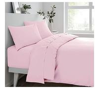 Sleepdown Drap-Housse Super Doux et Confortable en Polycoton Facile d'entretien, 25 cm de Profondeur, Infroissable, Rose Doux, lit Simple