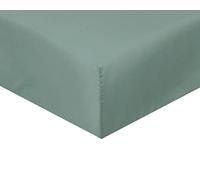 Sleepdown Drap-Housse Super Doux et Confortable en Polycoton Facile d'entretien, 25 cm de Profondeur, Infroissable, Vert Sauge, Double