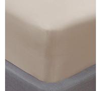 Sleepdown Drap-Housse Super Doux uni Thermique Chaud et Confortable - 32 cm de Profondeur - 143 x 200 cm - Naturel