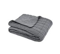 Sleepdown Jeté de lit matelassé gaufré Super Doux, Chaud et Confortable - Gris Anthracite - 200 x 150 cm
