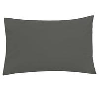 Sleepdown Lot de 2 taies d'oreiller en Polycoton pour Chambre à Coucher (48 cm x 74 cm) Gris Anthracite