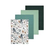 Sleepdown, Lot de 4 torchons en Coton Vert 46 x 65 cm