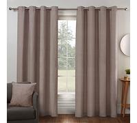 Sleepdown Rideaux doublés à œillets texturés pour Chambre à Coucher et Salon 117 x 137 cm Naturel 2 Panneaux