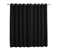 Sleepdown Rideaux occultants à œillets Ultra Doux pour Chambre à Coucher et Salon 168 x 228 cm Noir 2 Panneaux