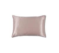 Sleepdown Taie d'oreiller 100% Soie pour la santé des Cheveux et de la Peau, naturellement hypoallergénique, Lisse, 22 mommes, 50 x 75 cm, Champagne