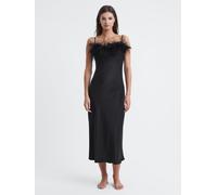 Sleeper Sleeper Feather Midi Slip Dress Black xsmall