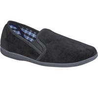 Sleepers - Pantoufles pour homme "Wilson", velours DF2000 (43 UE) (Noir)