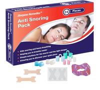 Sleepeze Remedies Anti Ronflement Pack De 24, comprend 10 Bandelettes Nasales pour nez Congestionné, 4 Mouth tape for Sleeping, 4 Dilatateur Nasal, en 2 Bouchons D'Oreille Silicone Anti bruit