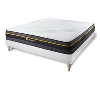 Sleepfit Ensemble 140x200 Matelas Active + sommier kit Blanc | Epaisseur : 24 cm | Confort : Ferme