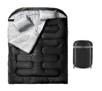 Sleeping Bag, Double Person Sack, Warm Weatherproof Blanket, Cold Resistant Gear, Travel Mat for Hiking, Winter Camping Quilt, Summer Comfort Bedroll 59.06x86.61 inches for Couples