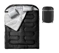 Sleeping Bag, Double Sleeping Sack 2 Adults, All-Season Cold Weather Blanket Mat Warm Portable Insulated Travel Gear for Hiking, Camping, Backpacking, Winter, Summer, Outdoor Use, Men, Women