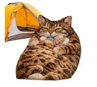 Sleeping Bag - Fabric Velvet 175x75cm | Warm Cute Cat Sleeping Bag for Adults, Washable Cold Weather Bedding | Ideal for Indoor Home Bedroom Living Room Apartment Dorm Hotel Birthday Housewarming