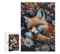 Sleeping Fox in Flowers-1 Puzzle 1000 Pièces Educa Jouet en Bois Cadeau Unique Décoration Intérieure Jeu Éducatif Challenge Toy Adultes Et Enfants À Partir De 14 Ans 300 PCS