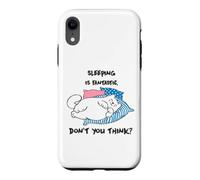 Sleeping is Fantastic Lazy Cat Chaton procrastinant Coque pour iPhone XR