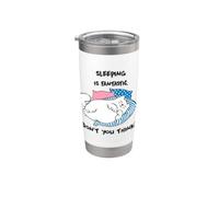 Sleeping Is Fantastic Lazy Cat Chaton procrastinant Gobelet isotherme en acier inoxydable double paroi
