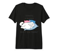 Sleeping is Fantastic Lazy Cat Chaton procrastinant T-Shirt Haut de Gamme