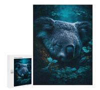 Sleeping Koala in Rainforest Puzzle 1000 Pièces Educa Jouet en Bois Cadeau Unique Décoration Intérieure Jeu Éducatif Challenge Toy Adultes Et Enfants À Partir De 14 Ans 500 PCS