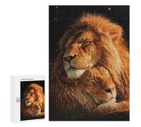 Sleeping Lions in Starry Sky Puzzle 1000 Pièces Educa Jouet en Bois Cadeau Unique Décoration Intérieure Jeu Éducatif Challenge Toy Adultes Et Enfants À Partir De 14 Ans 300 PCS