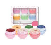 Sleeping Lip Balm Kit, Lip Repair Balm Set Mild and Safe Lip Moisturizer 6 Lips Balm Gift Set 10g for Beauty, Indoor, Present, Travel, Dating, Sleeping, Multicolore