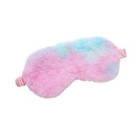 Sleeping Mask Blindfold Soft Plush Eye Masks Cute Love Cloud Cover Eyepatch Nap Health(Colorful Purple)