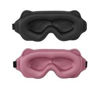 Sleeping Mask Block Out Light Sleep For Eyes Soft Aid Eye For Travel Eyeshade Night Breathable Slaapmasker(Black-Pink)