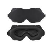 Sleeping Mask Block Out Light Soft Padded Sleep For Eyes Slaapmasker Eye Shade Blindfold Aid Face Eyepatch(Black)