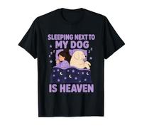 Sleeping Next to My Dog is Heaven propriétaire d'animal de Compagnie T-Shirt
