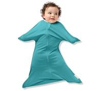 SleepingBaby Zipadee-Zip Transition Couverture d'emmaillotage confortable avec fermeture éclair pratique - Couverture portable spacieuse pour un changement facile des couches - Bleu sarcelle classique