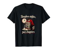 Sleepless Nights Just Chapters Book Lover Night Reader T-Shirt