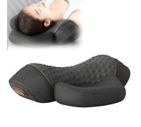 Sleeplift Zen Neck Coussin Chauffant, Oreiller De Massage 3 en 1 Chauffant Pour la Nuque en Mousse à MéMoire de Forme Compresse Chaude Les Vibrations à Plusieurs Niveaux Soulagent L'Inconfort (Noir)