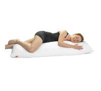 sleepling 190109 Oreiller latéral | Coussin d'allaitement | 100% Microfibre Souple | Fermeture à glissière | 1.2 kg de Remplissage | 40 x 145 cm, Blanc