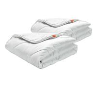 sleepling 191127 Lot de 2 couettes d'hiver Chaudes (Remplissage 1.030 GR.), 100% Microfibre, 135 x 200 cm, Blanc