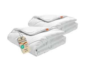 sleepling 191127 Lot de 2 couettes d'hiver Chaudes (Remplissage 1.030 GR.), 100% Microfibre, 135 x 200 cm, Blanc