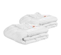 sleepling 191129 Lot de 2 couettes 4 Saisons pour Toute l'année (Remplissage 475 + 780 GR.), 100% Microfibre, 135 x 200 cm, Blanc