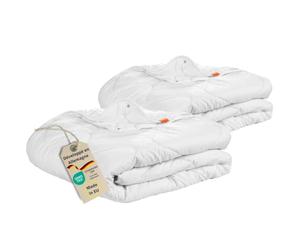 sleepling 191129 Lot de 2 couettes 4 Saisons pour Toute l'année (Remplissage 475 + 780 GR.), 100% Microfibre, 135 x 200 cm, Blanc