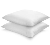 sleepling 193780 Lot de 2 oreillers avec Cyclafill | 65 x 65 cm, blanc | Remplissage de bouteilles en plastique recyclées | Lavable à 60 degrés | mou à moyen
