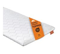 sleepling 194358 surmatelas en Mousse Confort | Ferme et Durable | Fabriqué en UE | Oekotex 100 | Housse Amovible et Lavable | 90 x 200 x 6 cm, Blanc