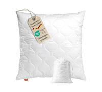 sleepling 195862 Komfort 100 Oreiller| Oeko-Tex, Lavable à 60 degrés, fabriqué en EU, Garantie de Remplissage, Garantie de Taille, 60 x 60 cm, Blanc
