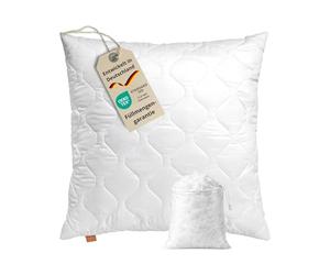 sleepling 195863 Komfort 100 Oreiller| Oeko-Tex, Lavable à 60 degrés, fabriqué en EU, Garantie de Remplissage, Garantie de Taille, 65 x 65 cm, Blanc