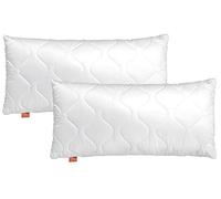 sleepling 196138 Lot de 2 oreillers Komfort 100, Oeko-Tex, Lavable à 60 degrés, Made in EU, Garantie de Remplissage, Garantie de Taille, 40 x 70 cm, Blanc