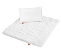 sleepling 197122 Enfant Set pour lit de Enfant | Couette d’Hiver Chaude 100 x 135 cm | Oreiller 40 x 60 cm | 100% Microfibre | Made in EU | Ökotex 100 | Garantie de Chaleur, Blanc