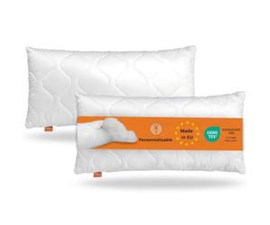 sleepling 197485 Lot de 2 oreillers Extra Ferme | Remplissage 600 GR. | Fabriqué en UE | Lavable jusqu'à 60 degrés | Oekotex 100 | 40 x 80 cm, Blanc