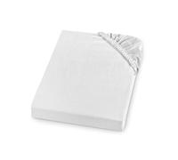 sleepling Comfort bébé Drap-Housse en Flanelle Douce | fabriqué en Allemagne | 100% Coton | pour Matelas jusqu'à 23 cm| avec Bande élastique intégrale | 140 x 190-140 x 200 cm, Blanc