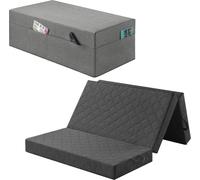 sleepling - Confort Visco Matelas d'invité Queen Size, 195x120x14 cm, matelas pliant, pouf sans housse, degré de dureté universel 2,5, gris