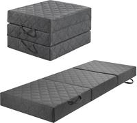 sleepling - Confort Visco Matelas d'invité simple, 195x75x14 cm, matelas pliable, pouf sans housse, degré de dureté universel 2,5, gris